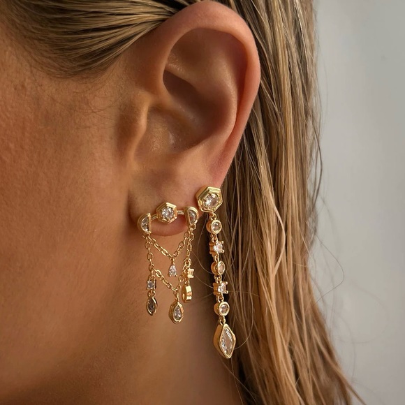 Luv Aj Jewelry - Luv AJ Stellar Bezel Shaker Studs